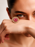Ruby Radiance Heart-Shaped Luxury Ring