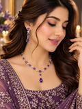 Multicolor Gemstone Necklace & Earrings Jewelry Set