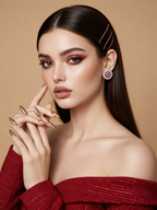 Royal Magenta Bloom Earrings