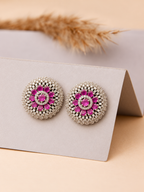 Royal Magenta Bloom Earrings
