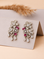 Elegant Floral Crystal Chandelier Earrings