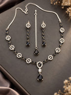 Multicolor Pink Gemstone Necklace & Earrings Set