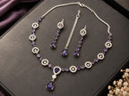 Multicolor Pink Gemstone Necklace & Earrings Set
