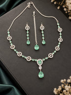 Multicolor Pink Gemstone Necklace & Earrings Set
