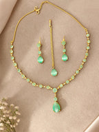 Multicolor Gemstone Necklace & Earrings Jewelry Set