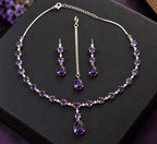 Multicolor Gemstone Necklace & Earrings Jewelry Set