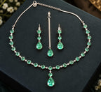 Multicolor Gemstone Necklace & Earrings Jewelry Set
