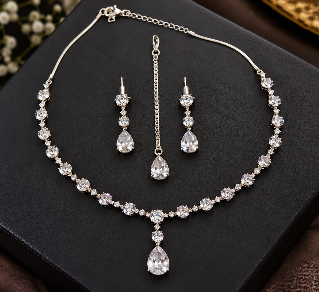 Multicolor Gemstone Necklace & Earrings Jewelry Set