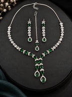 Multicolor Stone Bridal Jewellery Set – Necklace, Earrings & Maang Tikka
