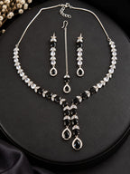 Multicolor Stone Bridal Jewellery Set – Necklace, Earrings & Maang Tikka