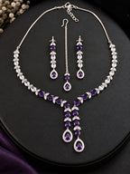 Multicolor Stone Bridal Jewellery Set – Necklace, Earrings & Maang Tikka